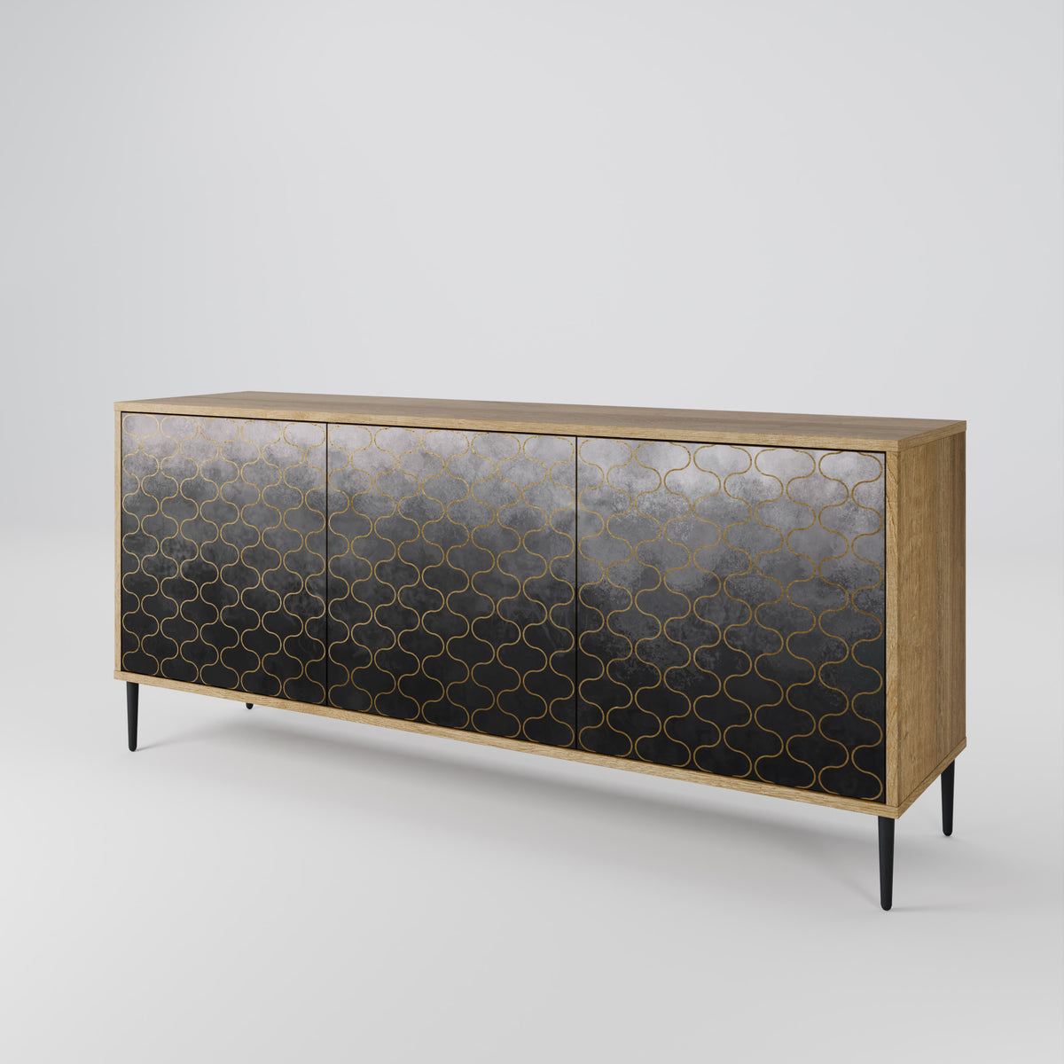 TESSELATED GRAYISH 3-türiges Sideboard