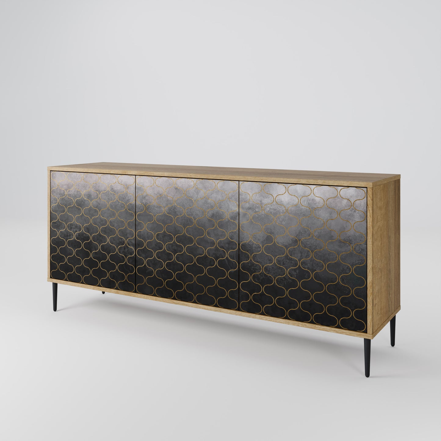 TESSELATED GRAYISH 3-türiges Sideboard