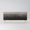 TESSELATED GRAYISH 3-Door Sideboard in Oak Effect