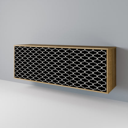 TESSELATED BLACKNESS 3-türiges Sideboard
