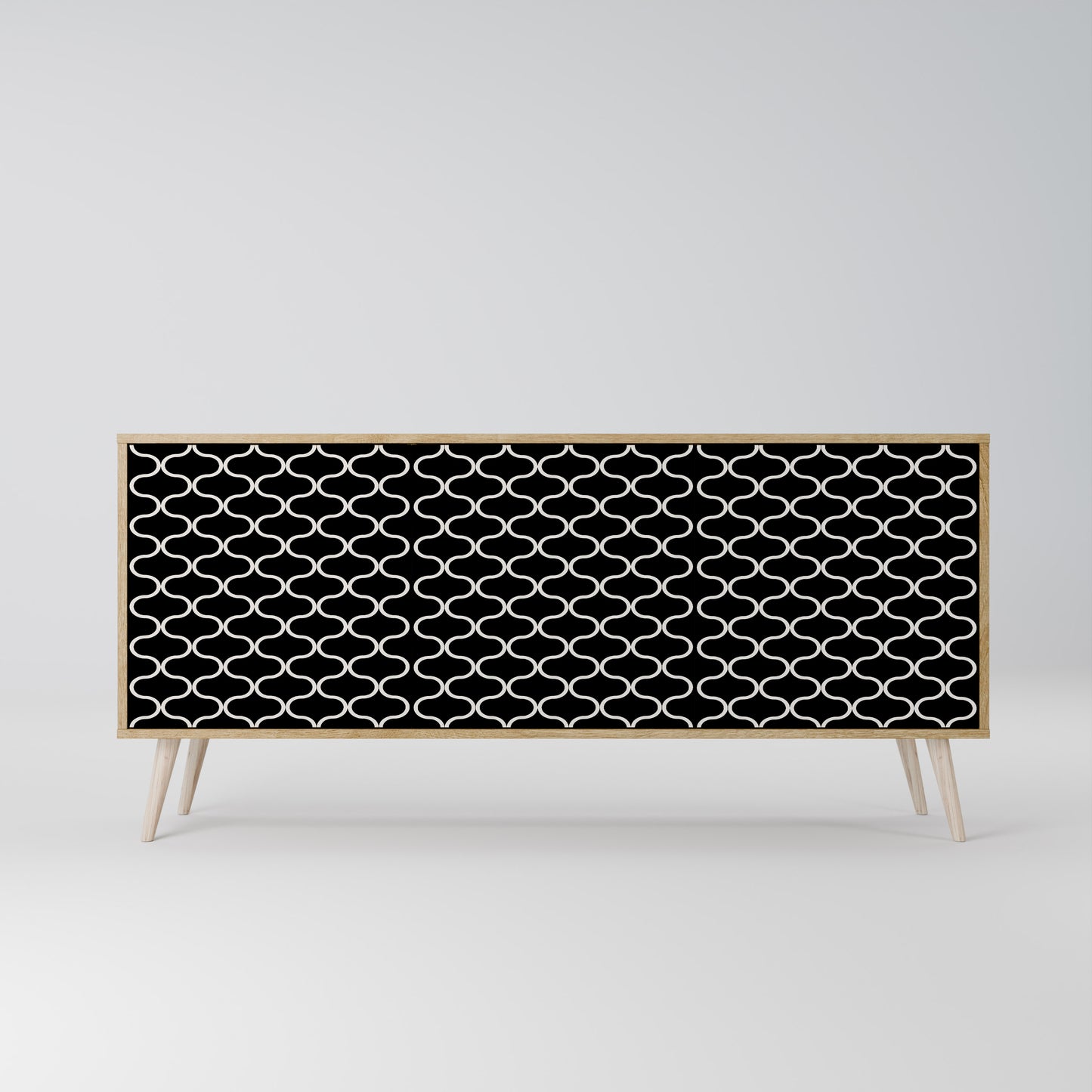 TESSELATED BLACKNESS 3-türiges Sideboard