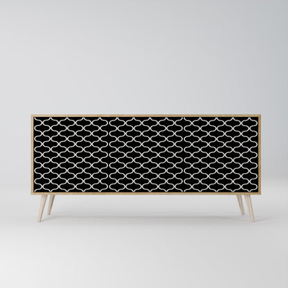 TESSELATED BLACKNESS 3-türiges Sideboard