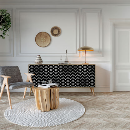 TESSELATED BLACKNESS 3-türiges Sideboard