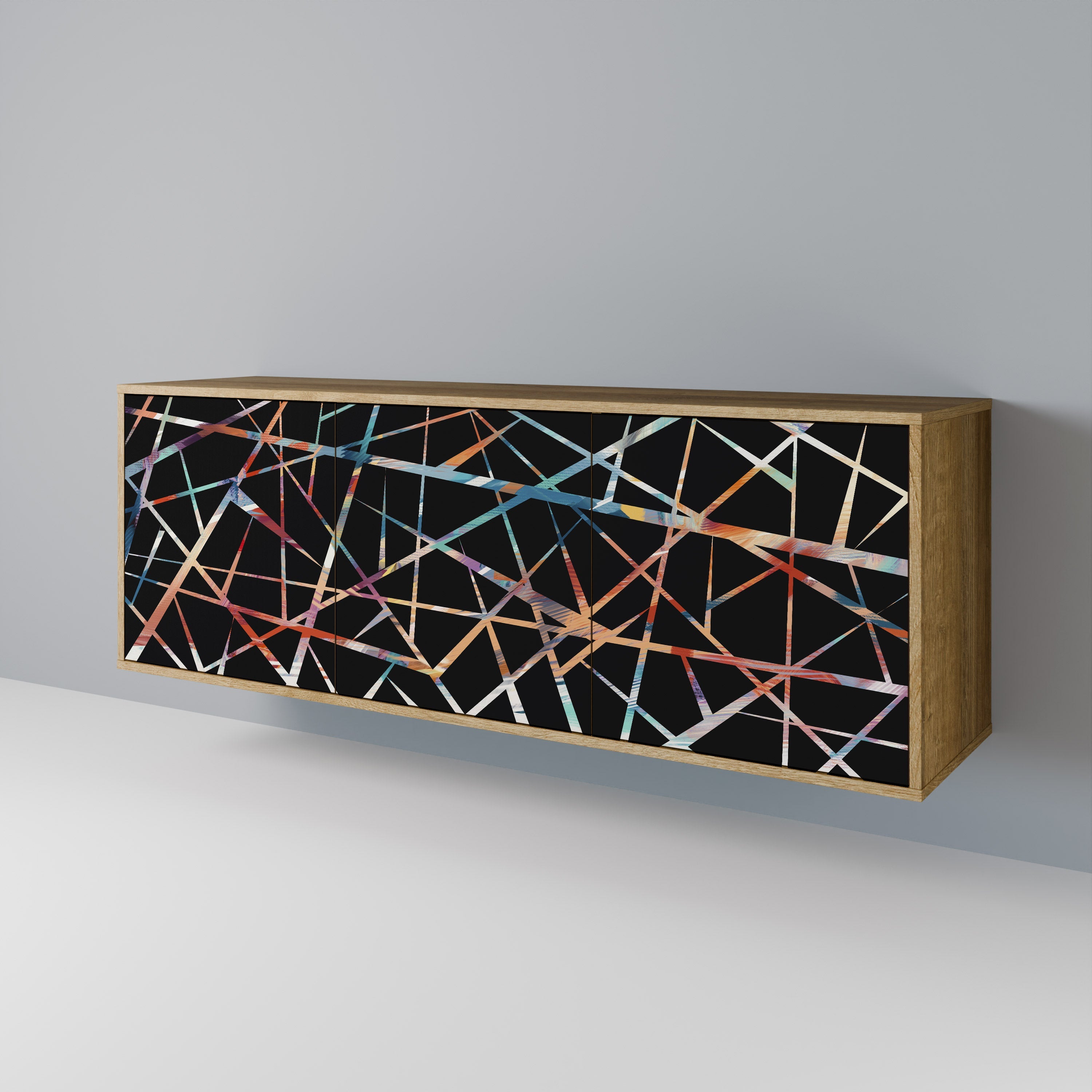 POLYGON VERVE 3-türiges Sideboard in Eichenoptik