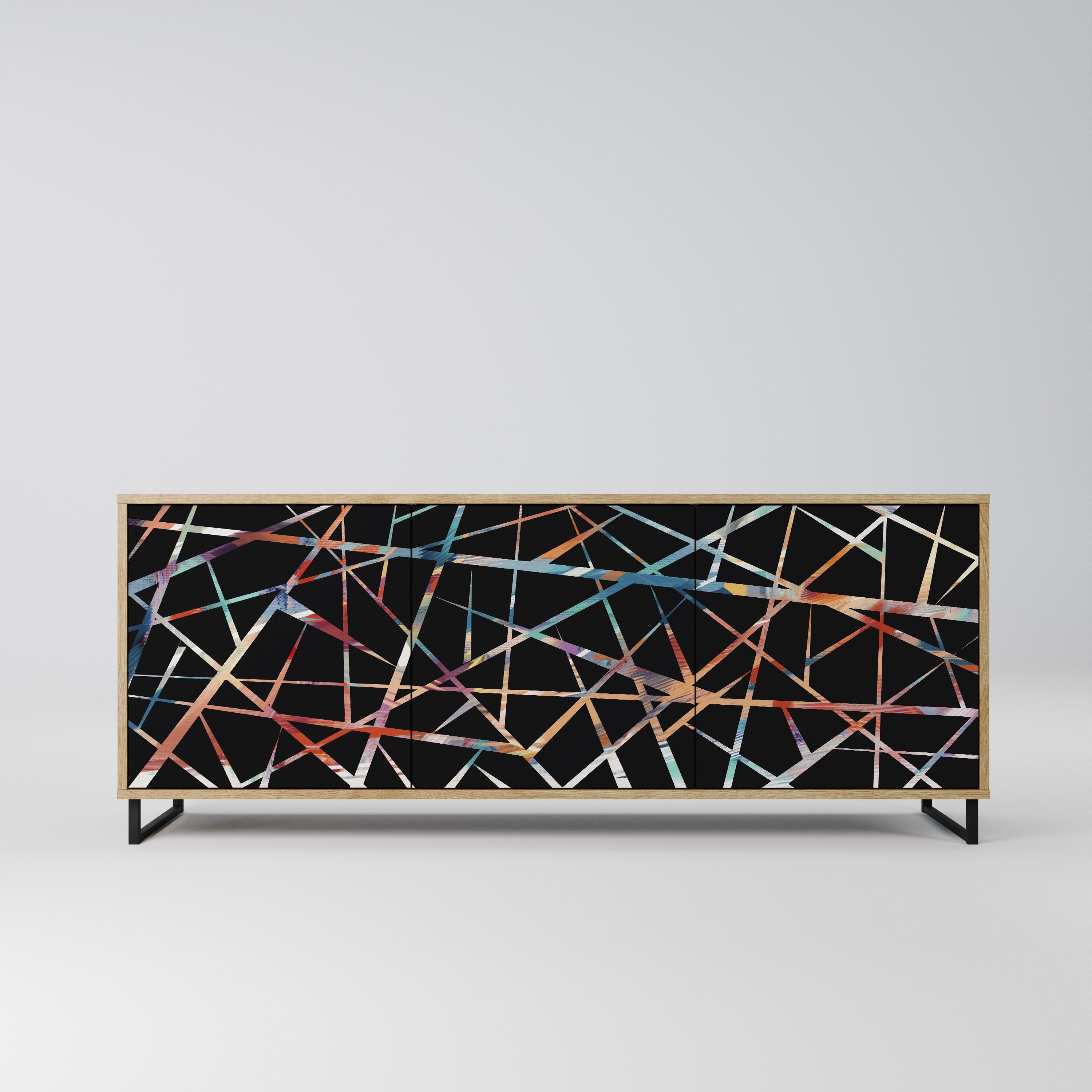 POLYGON VERVE 3-türiges Sideboard in Eichenoptik