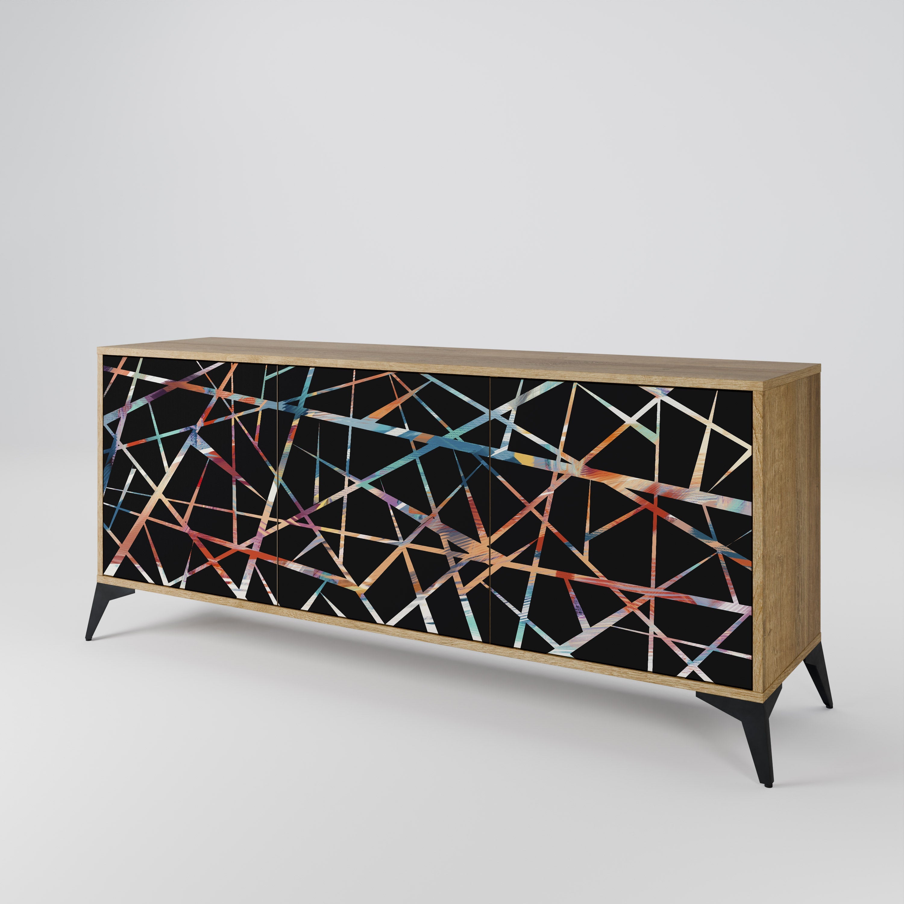 POLYGON VERVE 3-türiges Sideboard in Eichenoptik