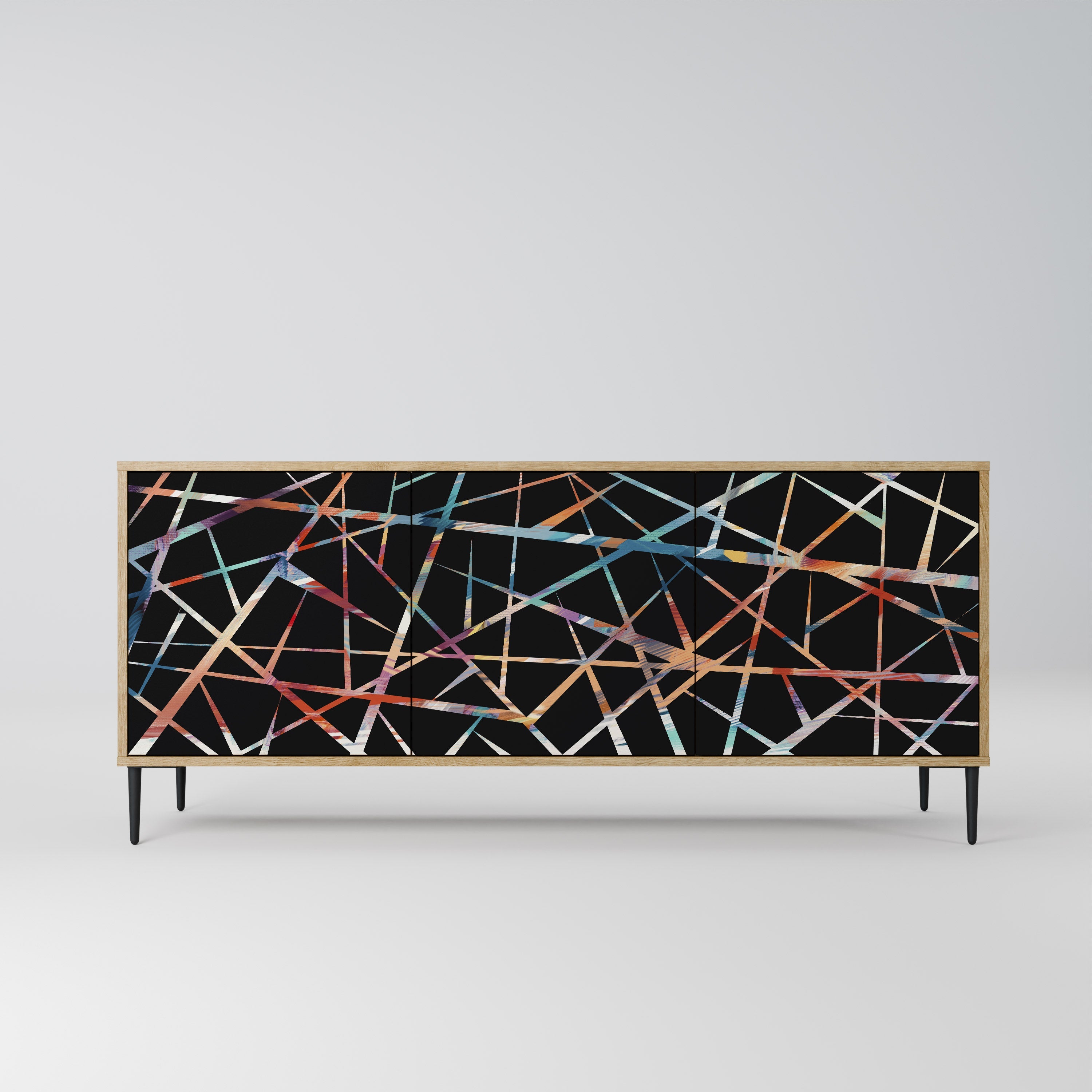 POLYGON VERVE 3-türiges Sideboard in Eichenoptik