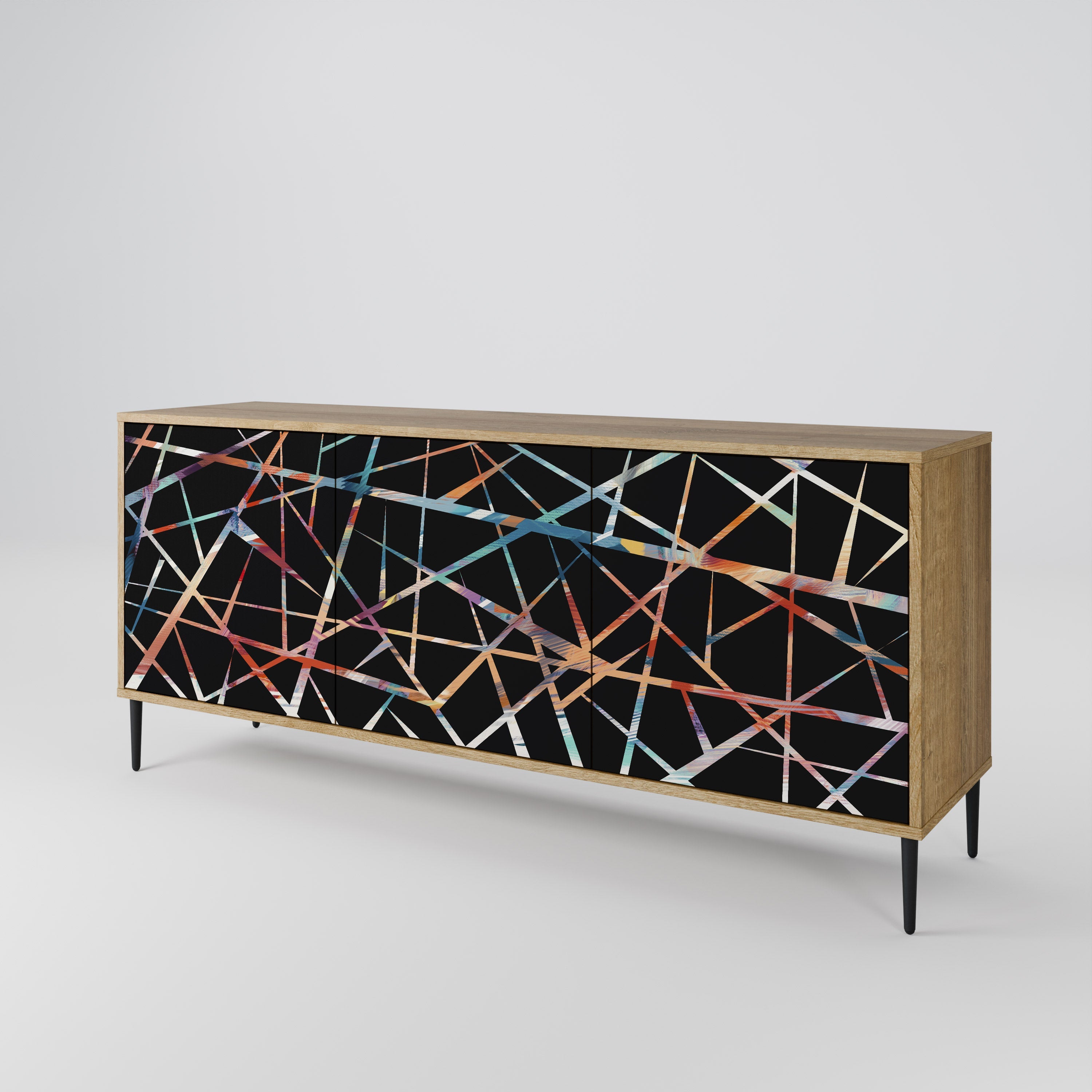 POLYGON VERVE 3-türiges Sideboard in Eichenoptik