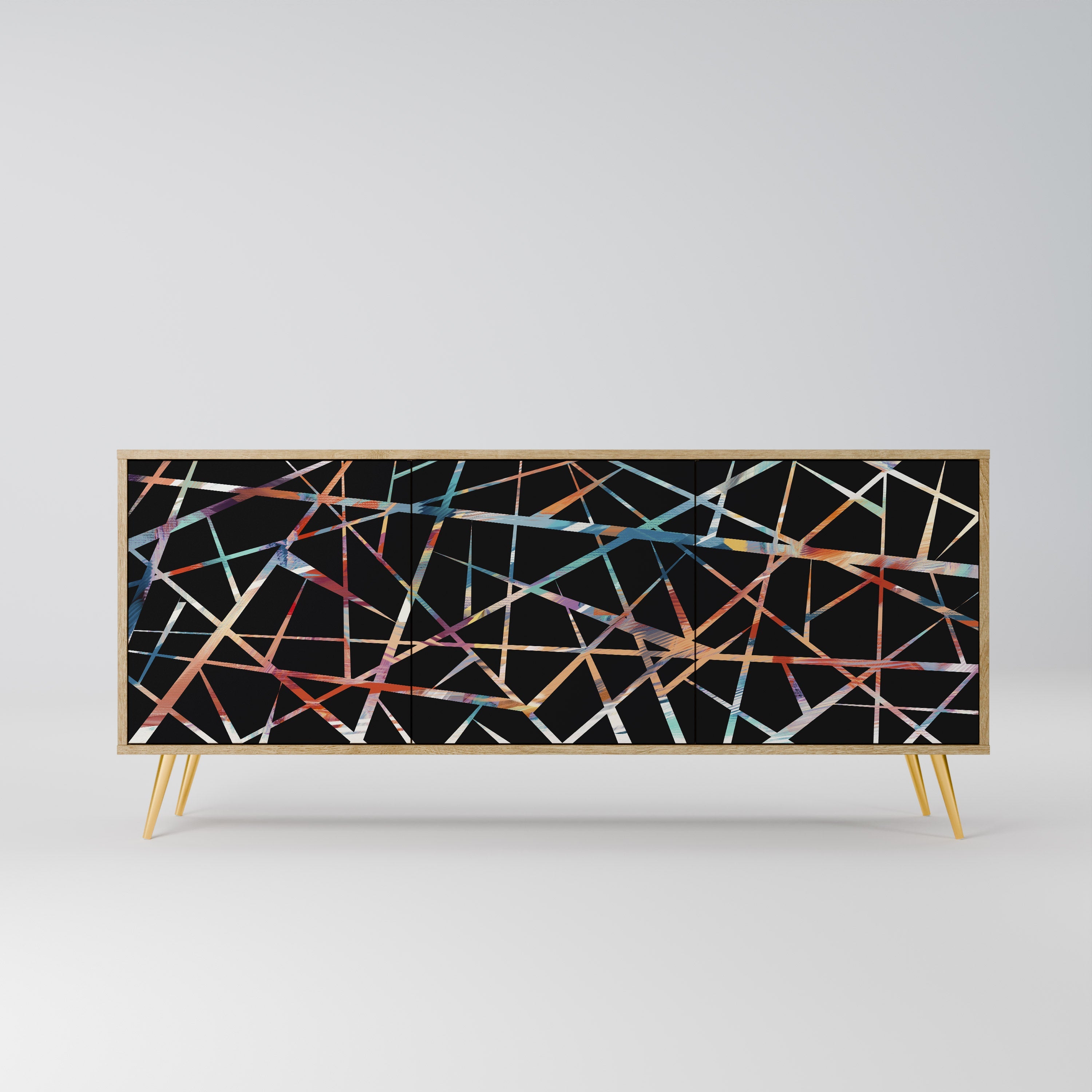 POLYGON VERVE 3-türiges Sideboard in Eichenoptik