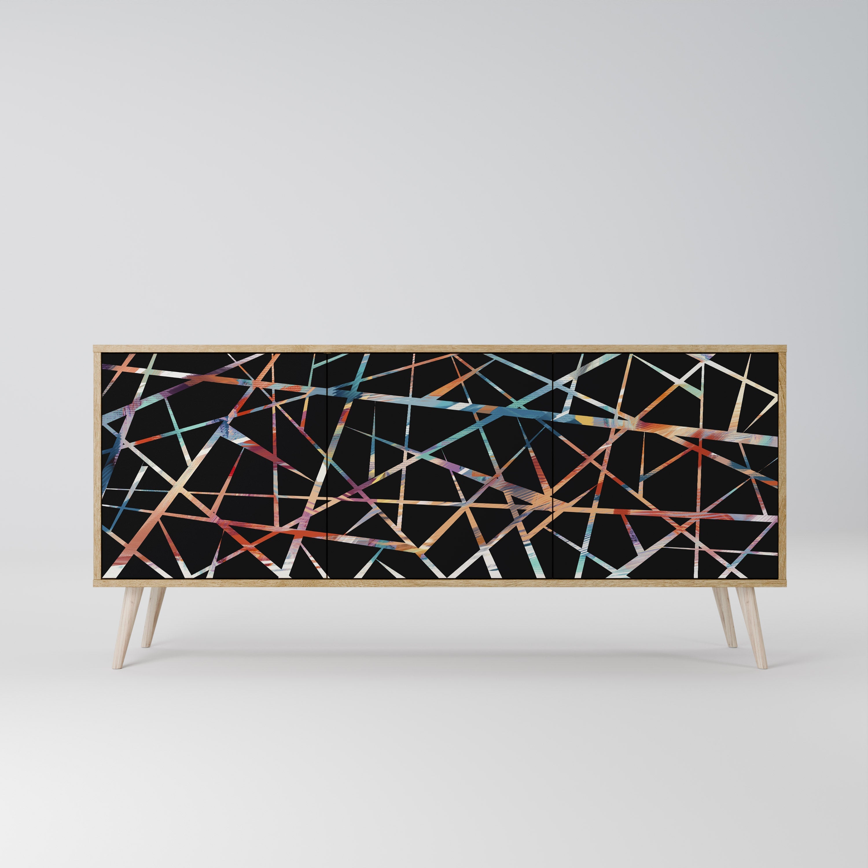 POLYGON VERVE 3-türiges Sideboard in Eichenoptik