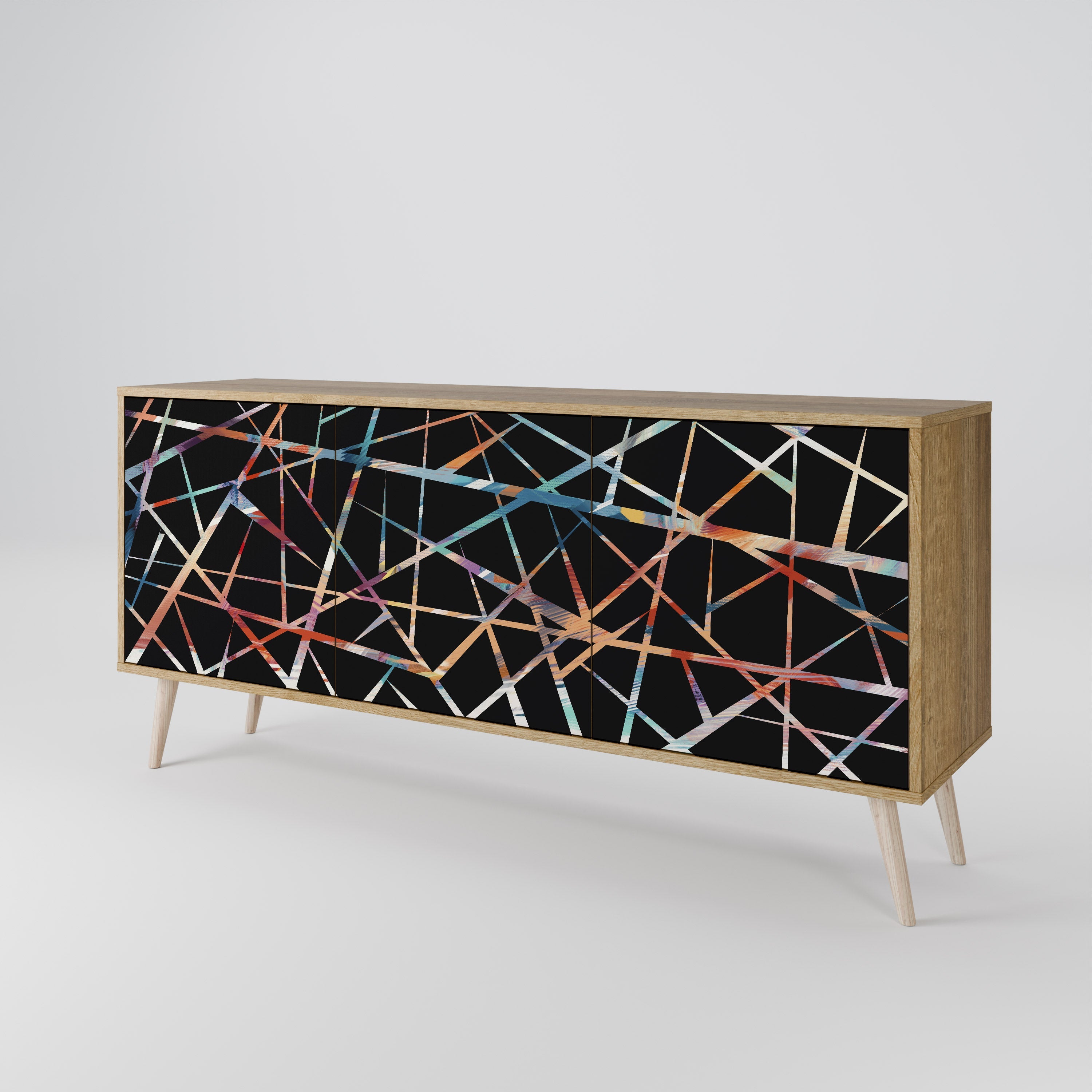 POLYGON VERVE 3-türiges Sideboard in Eichenoptik