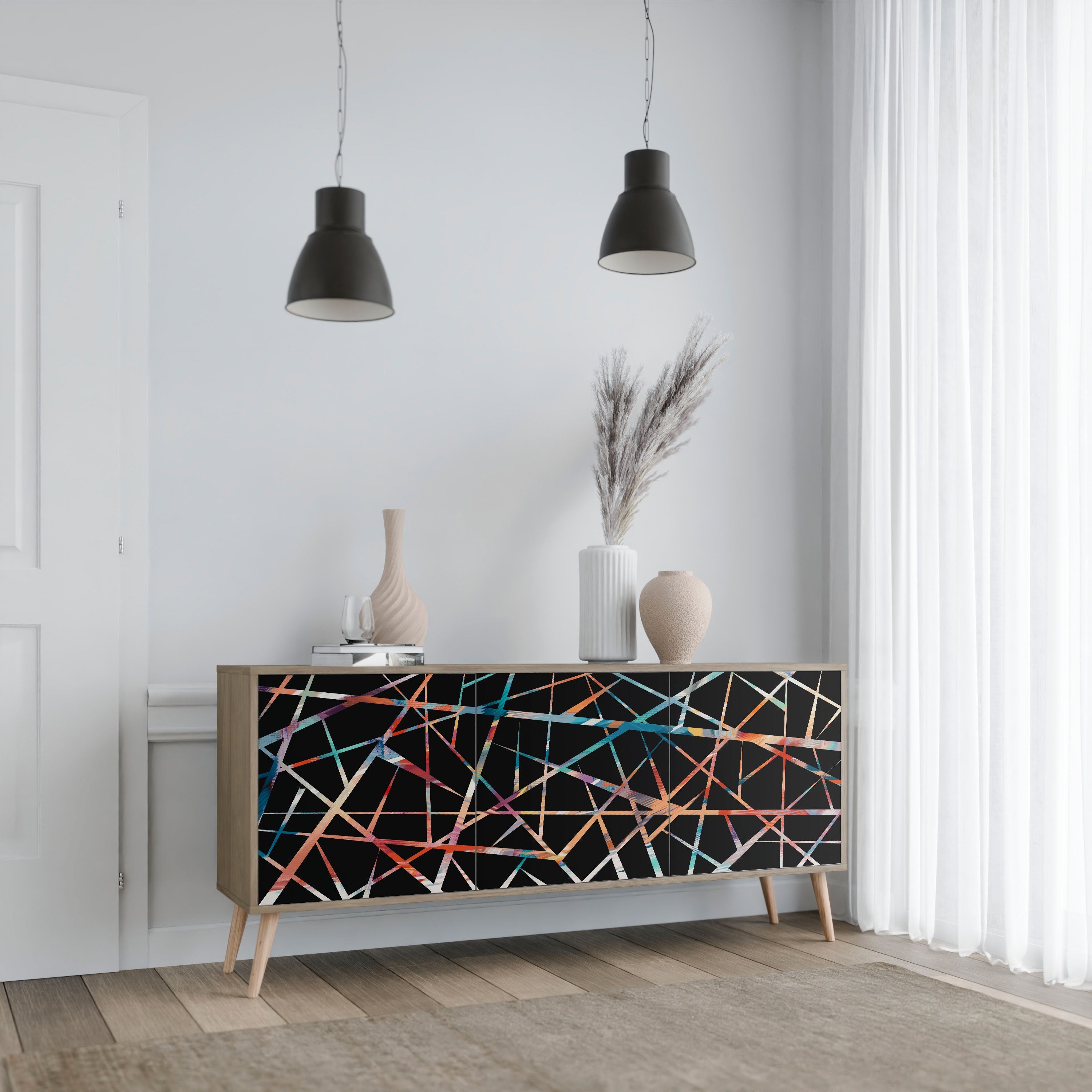 POLYGON VERVE 3-türiges Sideboard in Eichenoptik