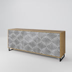 CONCRETE MOVEMENT 3-Door Sideboard in Oak Effect