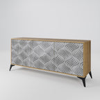 CONCRETE MOVEMENT 3-Door Sideboard in Oak Effect