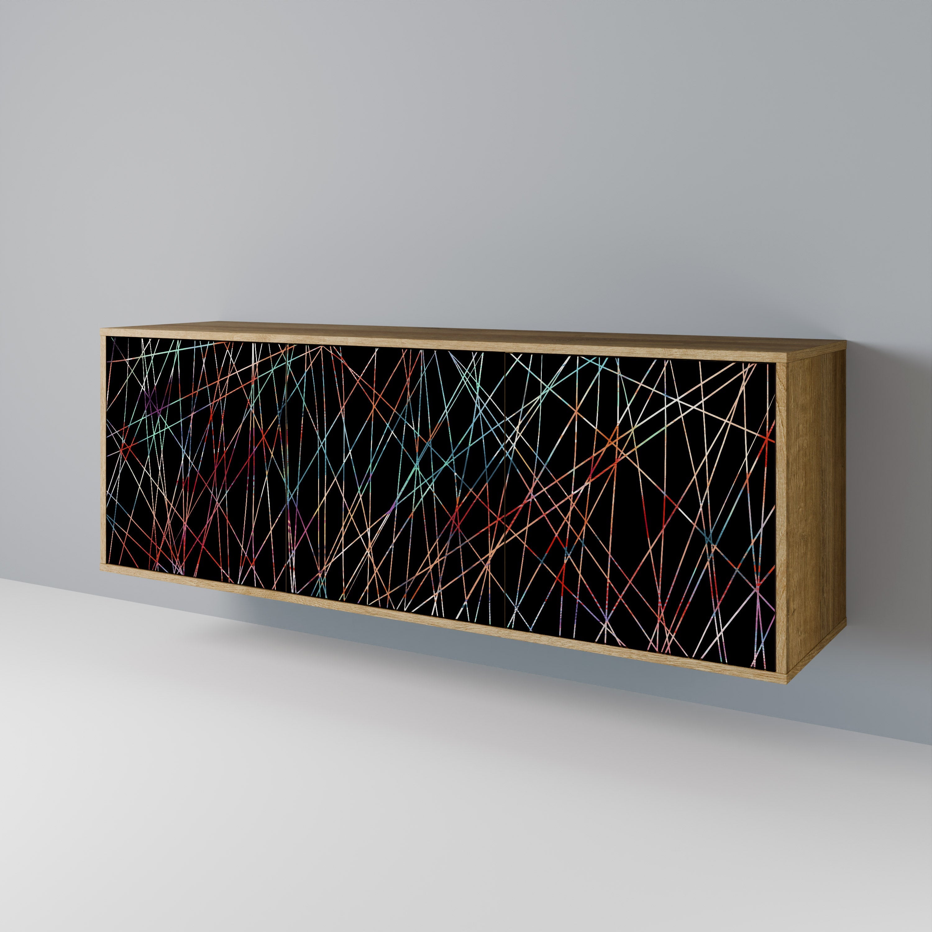 LUMINOUS SNARE 3-türiges Sideboard in Eichenoptik