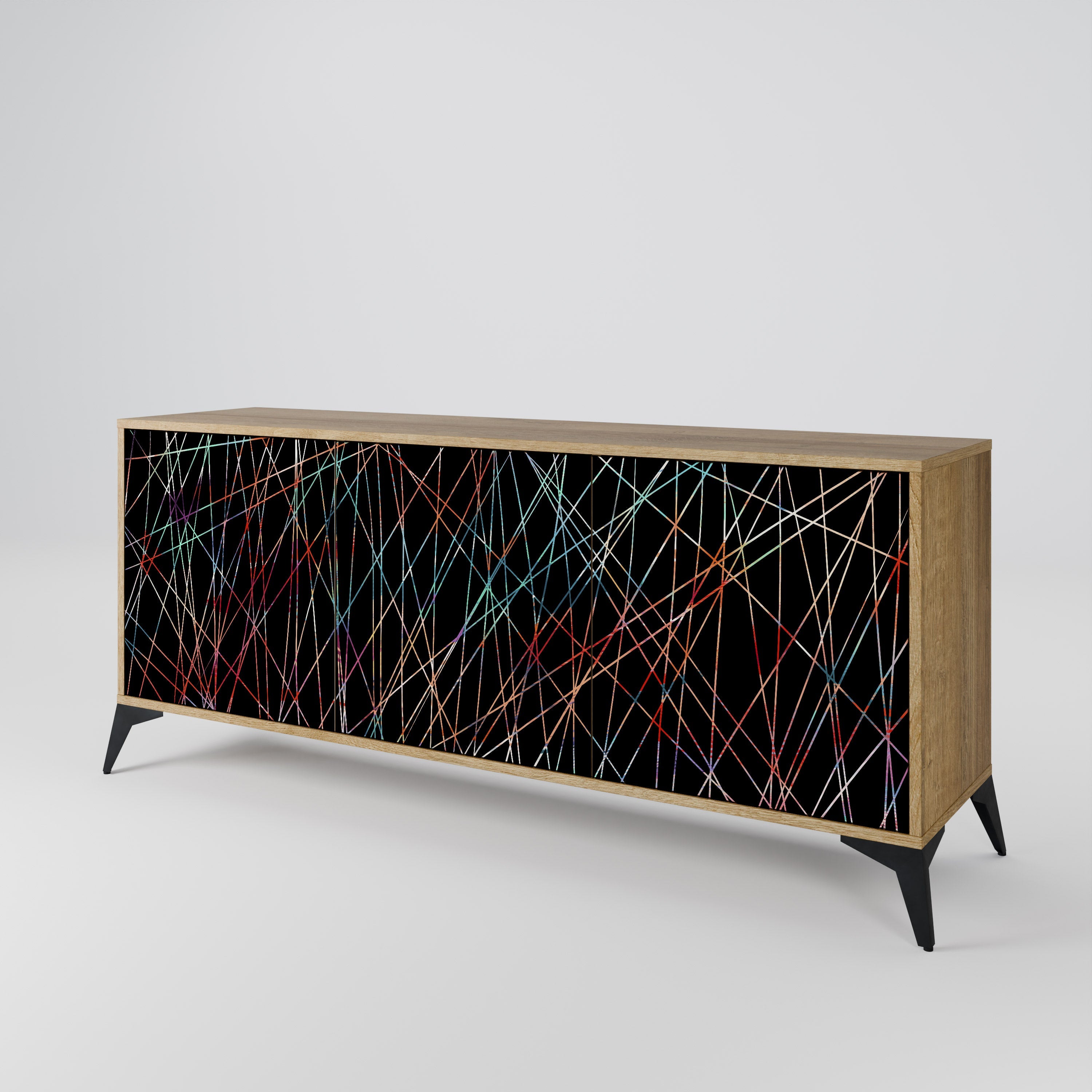 LUMINOUS SNARE 3-türiges Sideboard in Eichenoptik