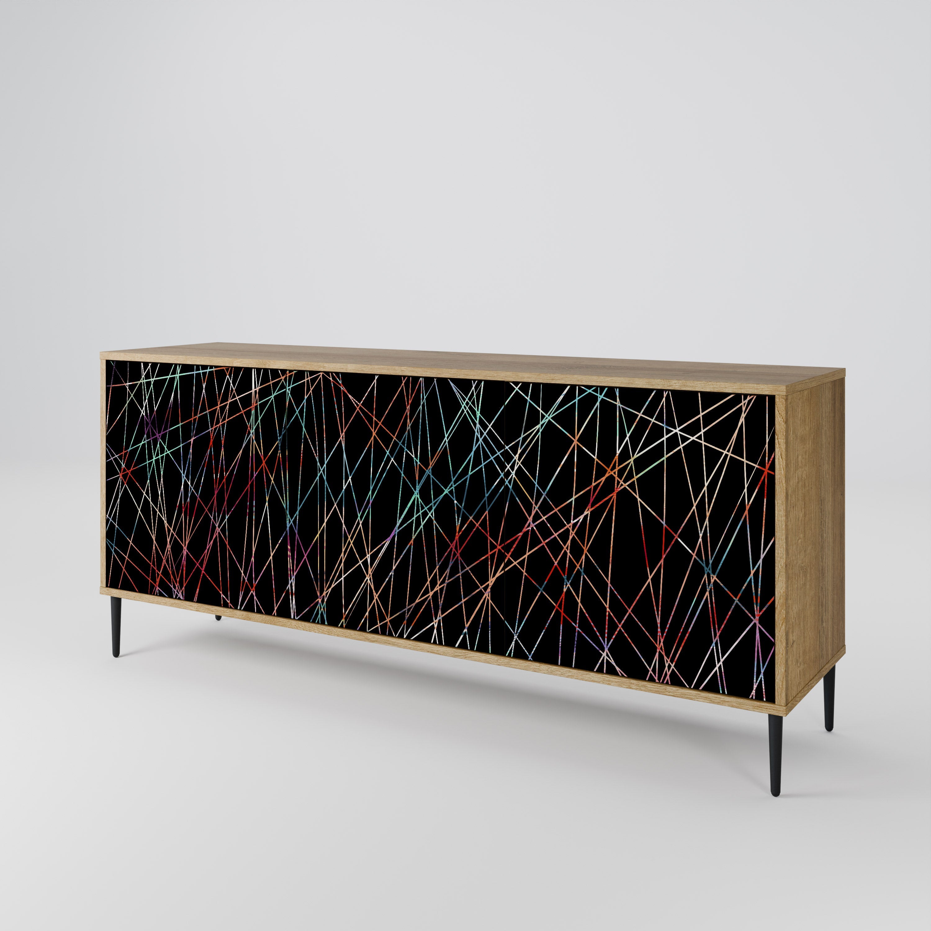 LUMINOUS SNARE 3-türiges Sideboard in Eichenoptik