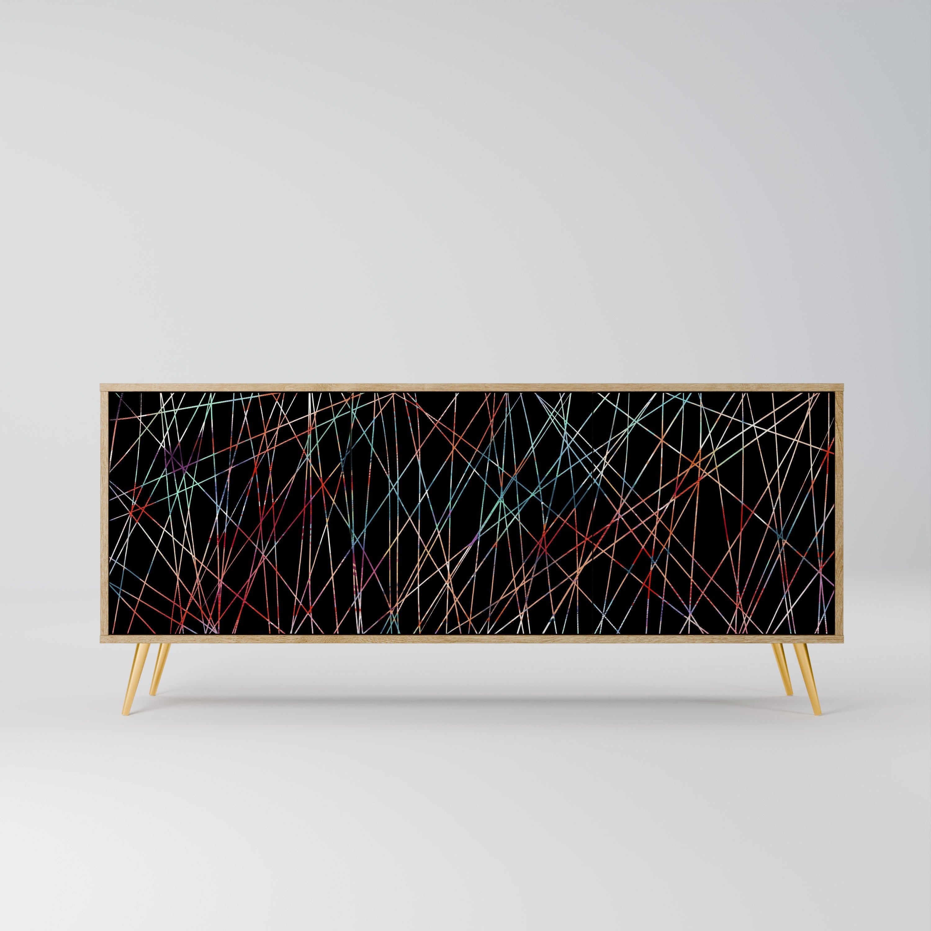 LUMINOUS SNARE 3-türiges Sideboard in Eichenoptik