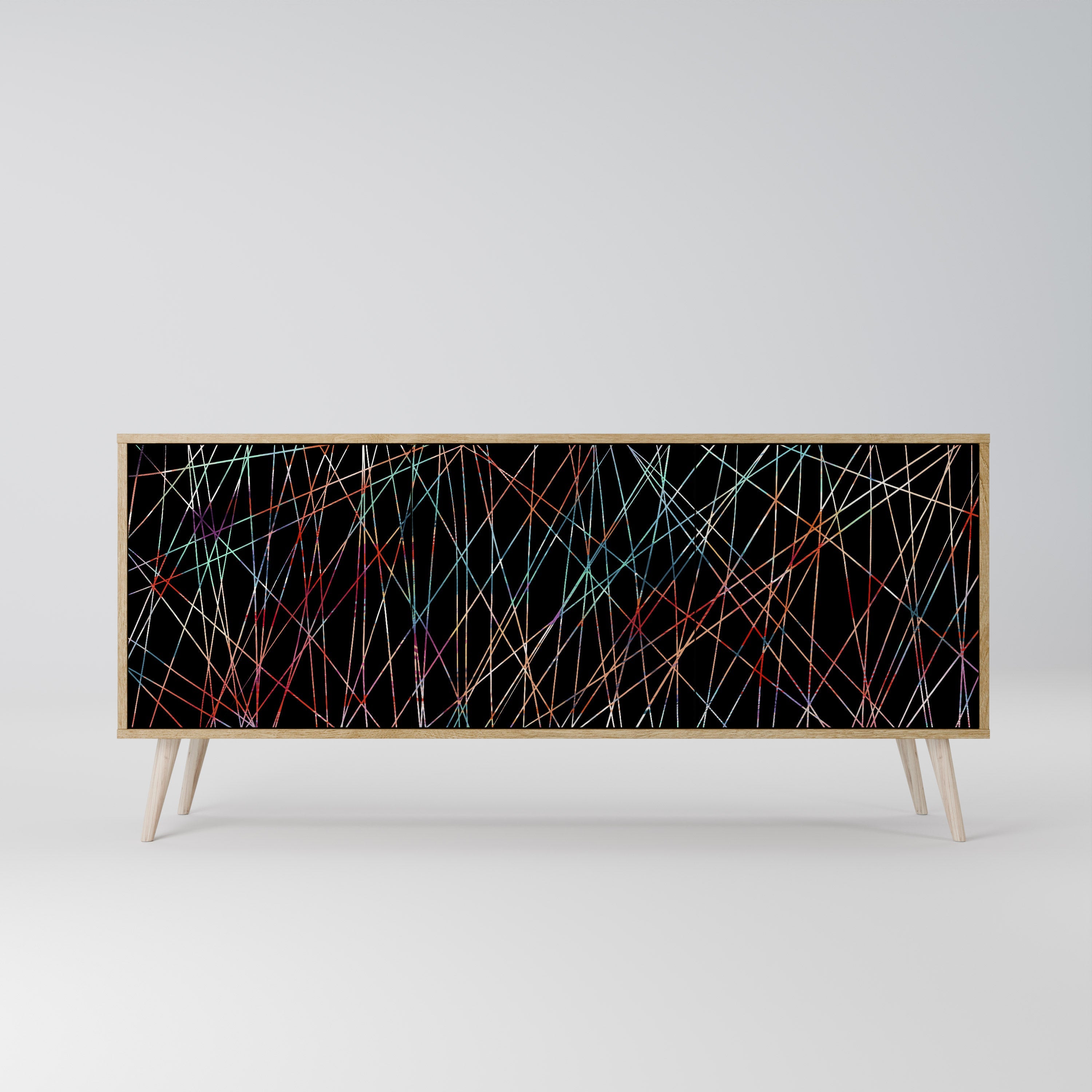LUMINOUS SNARE 3-türiges Sideboard in Eichenoptik