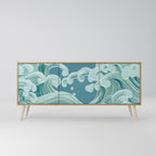 ASIAN SWAY Sideboard mit 3 Türen in Eiche-Optik