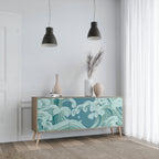 ASIAN SWAY Sideboard mit 3 Türen in Eiche-Optik