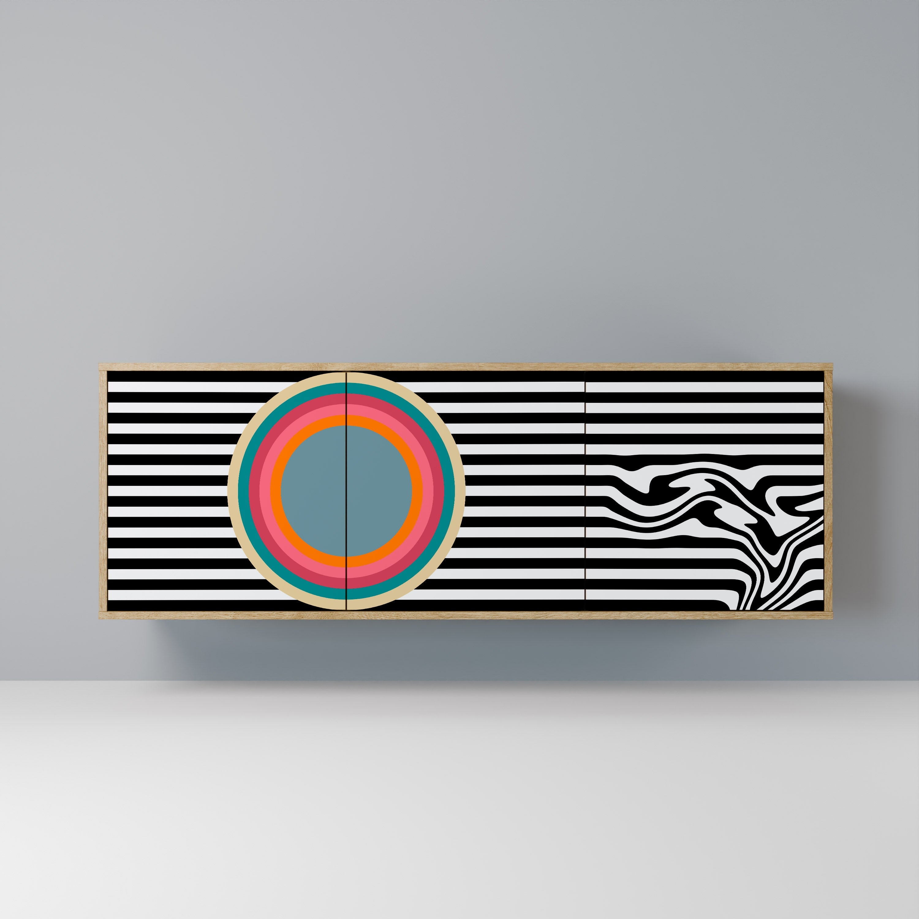 SPECTRA SHOWCASE 3-türiges Sideboard in Eichenoptik