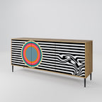 SPECTRA SHOWCASE Sideboard mit 3 Türen in Eiche-Optik