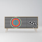 SPECTRA SHOWCASE Sideboard mit 3 Türen in Eiche-Optik