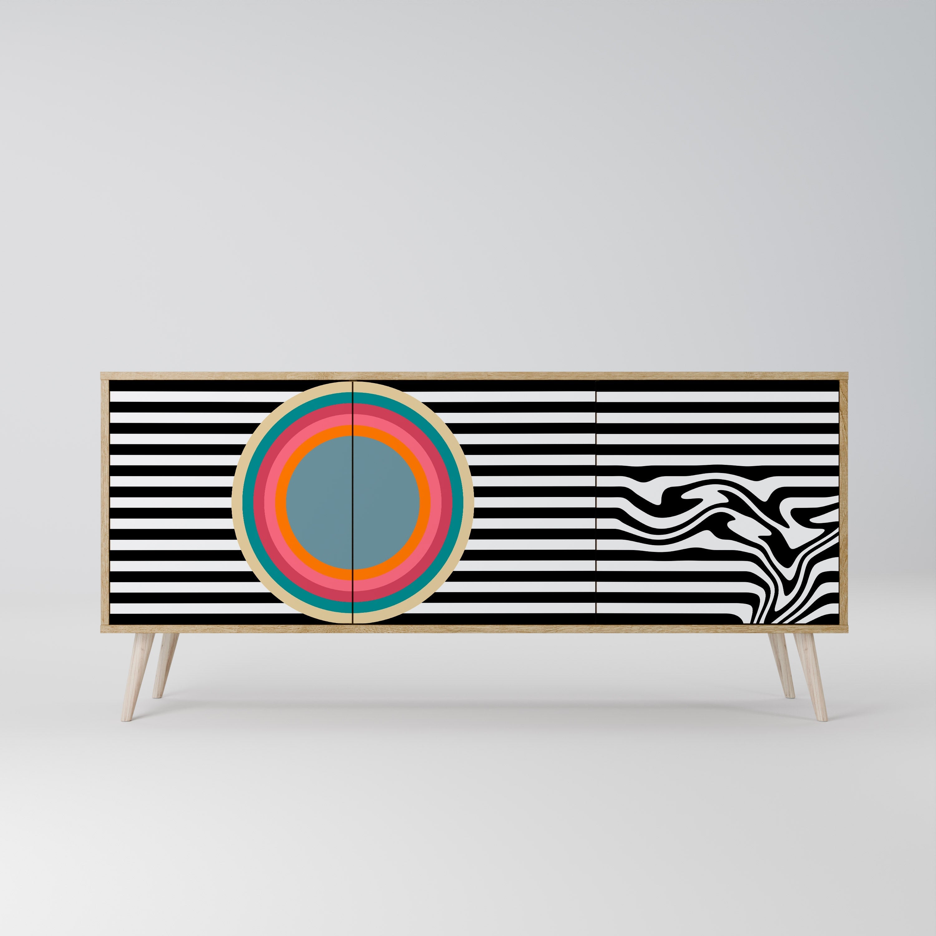 SPECTRA SHOWCASE 3-türiges Sideboard in Eichenoptik