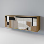 DELICATE MEMENTO Sideboard mit 3 Türen in Eiche-Optik