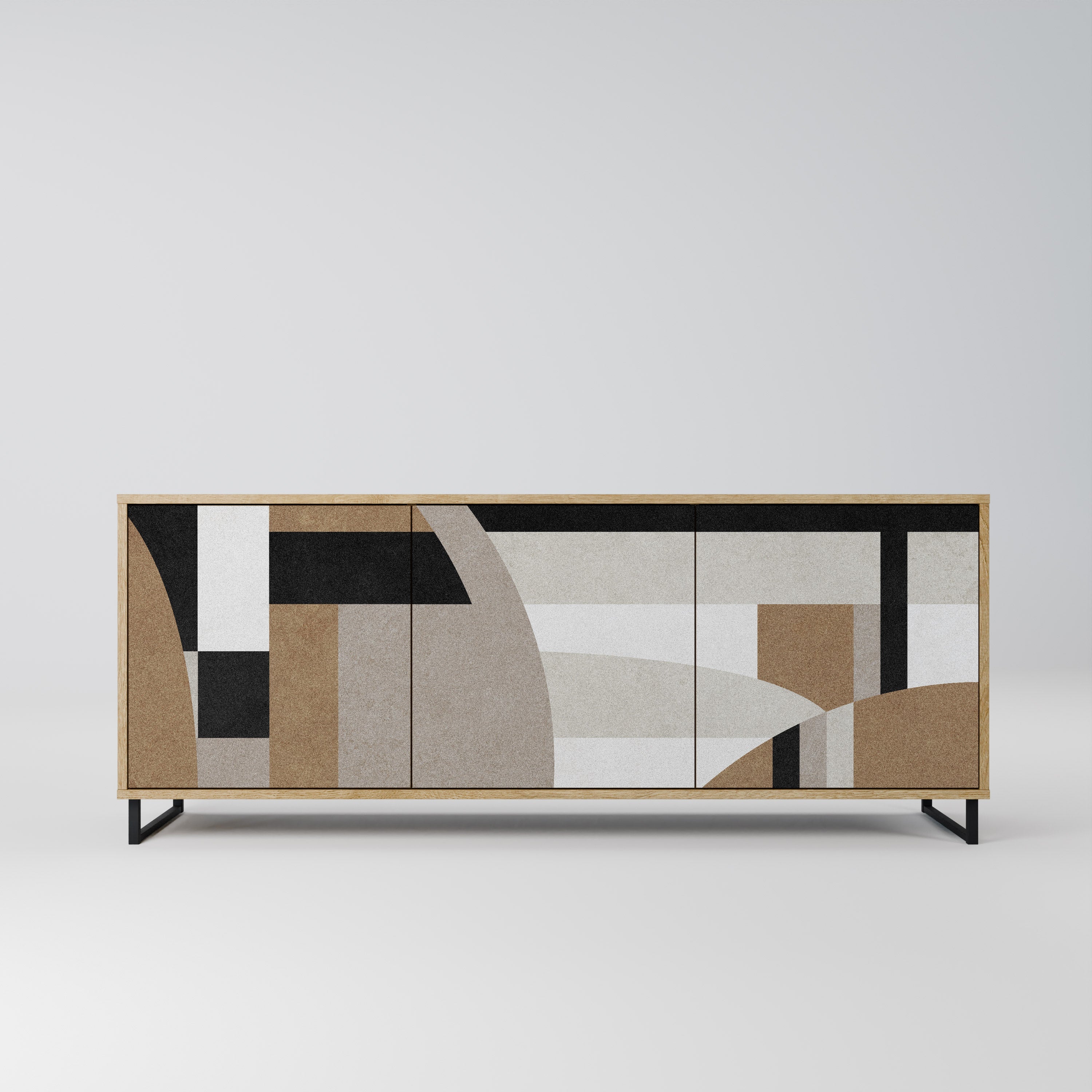 DELICATE MEMENTO 3-türiges Sideboard in Eichenoptik