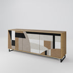 DELICATE MEMENTO Sideboard mit 3 Türen in Eiche-Optik