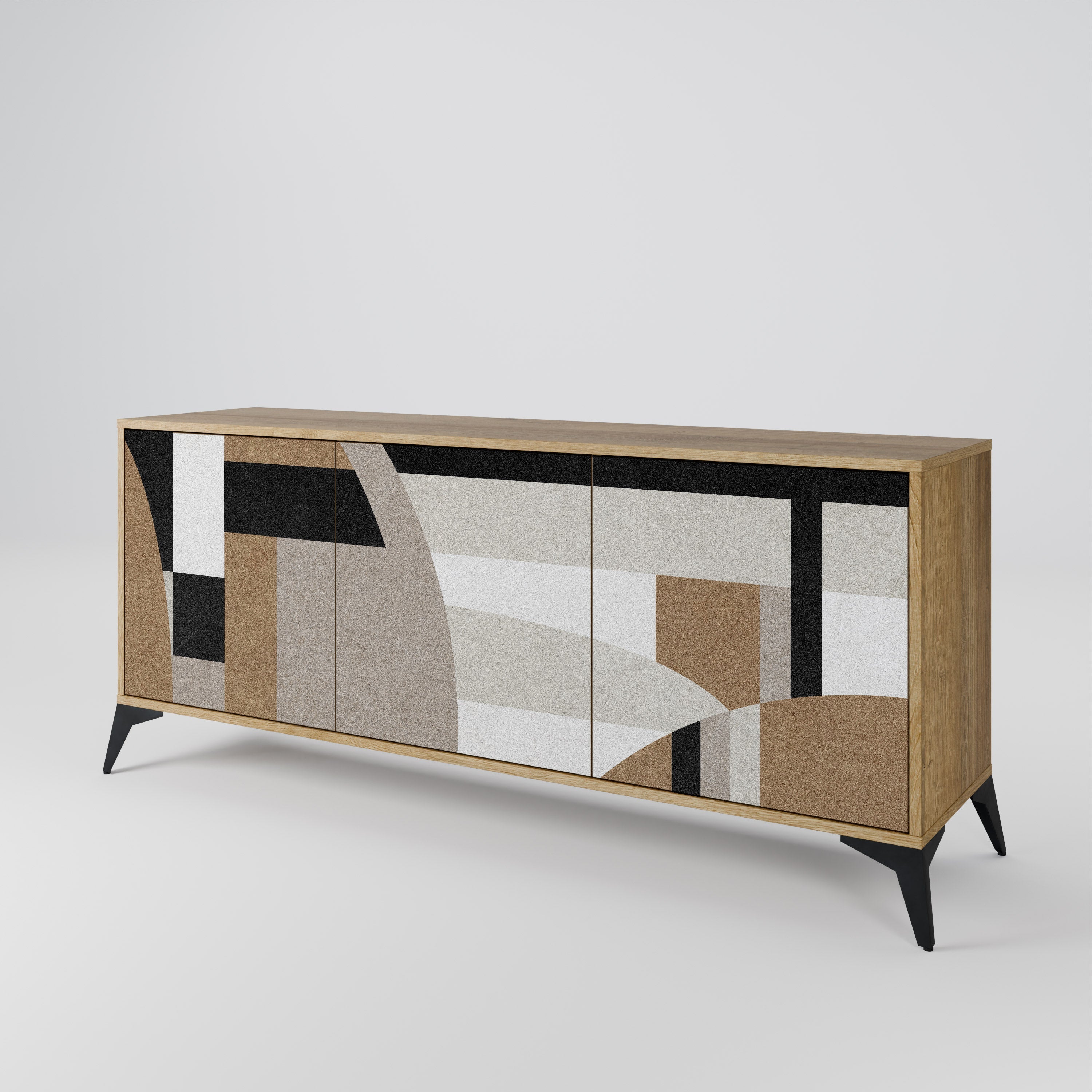 DELICATE MEMENTO 3-türiges Sideboard in Eichenoptik