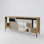 DELICATE MEMENTO Sideboard mit 3 Türen in Eiche-Optik
