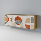 SPACE AROUND 3-Door Sideboard in Oak Effect