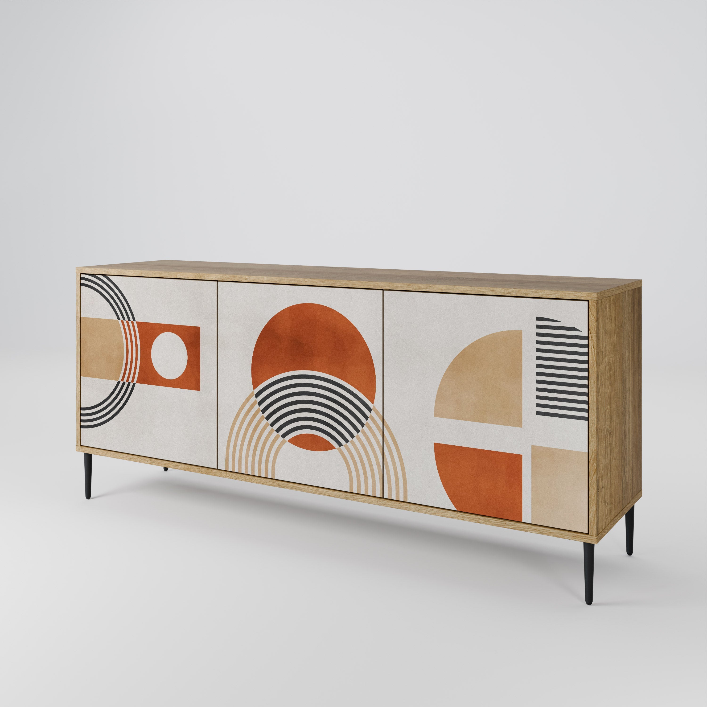 SPACE AROUND 3-türiges Sideboard in Eichenoptik