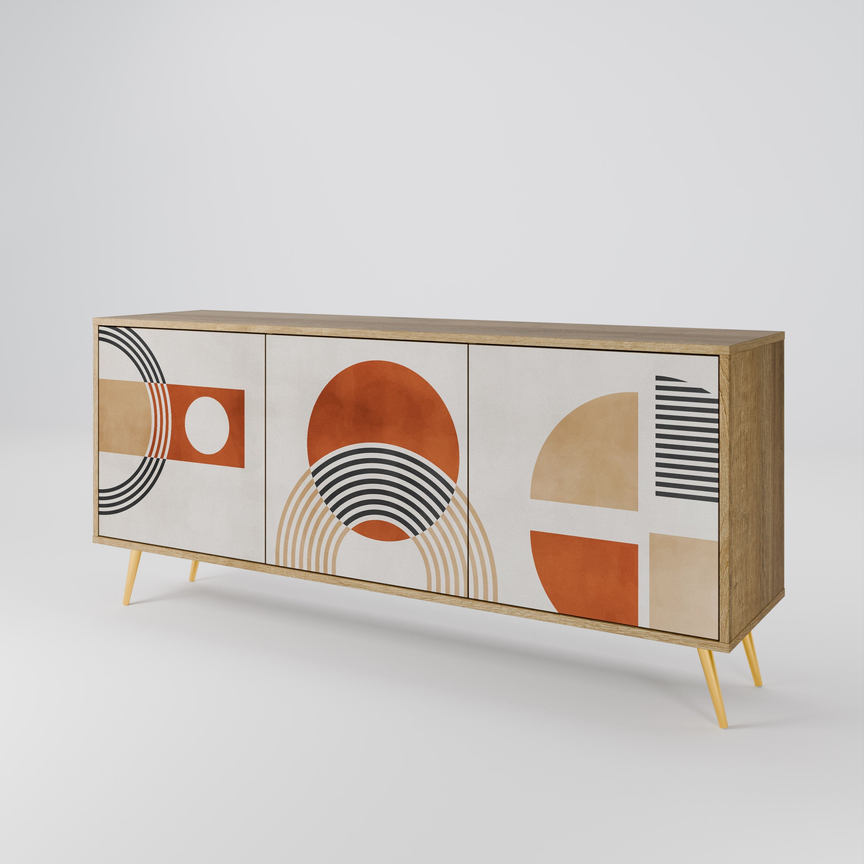 SPACE AROUND 3-türiges Sideboard in Eichenoptik