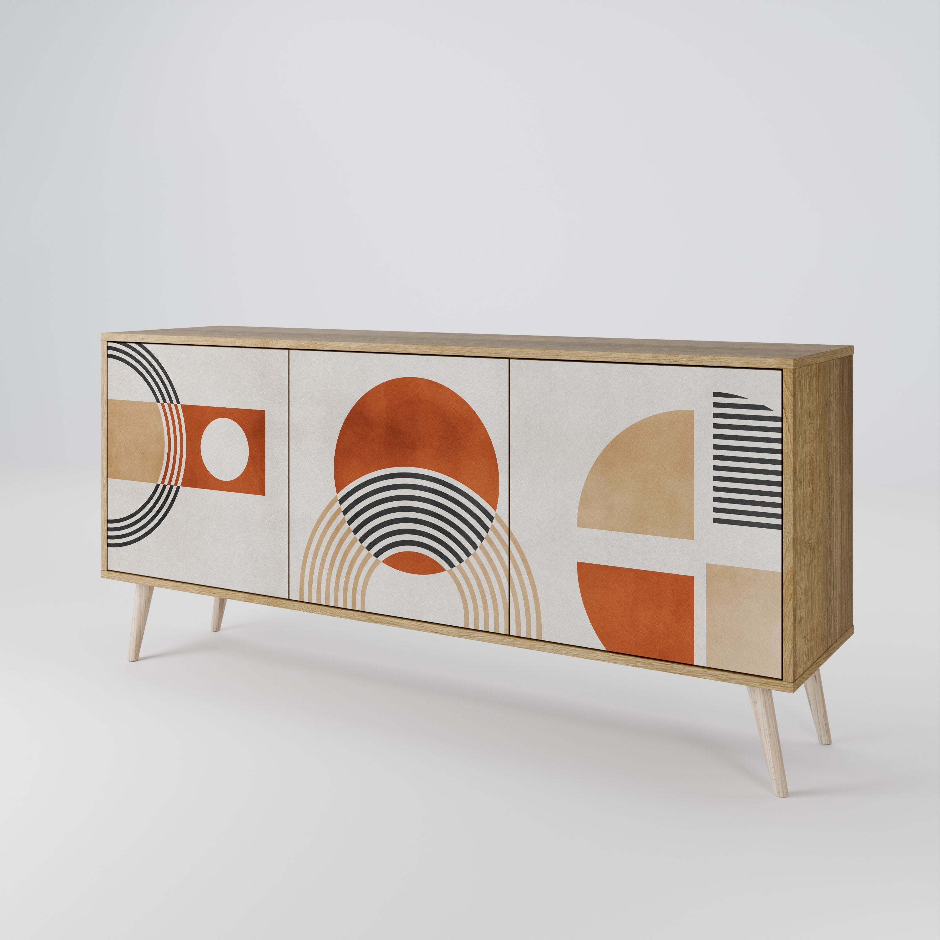 SPACE AROUND 3-türiges Sideboard in Eichenoptik