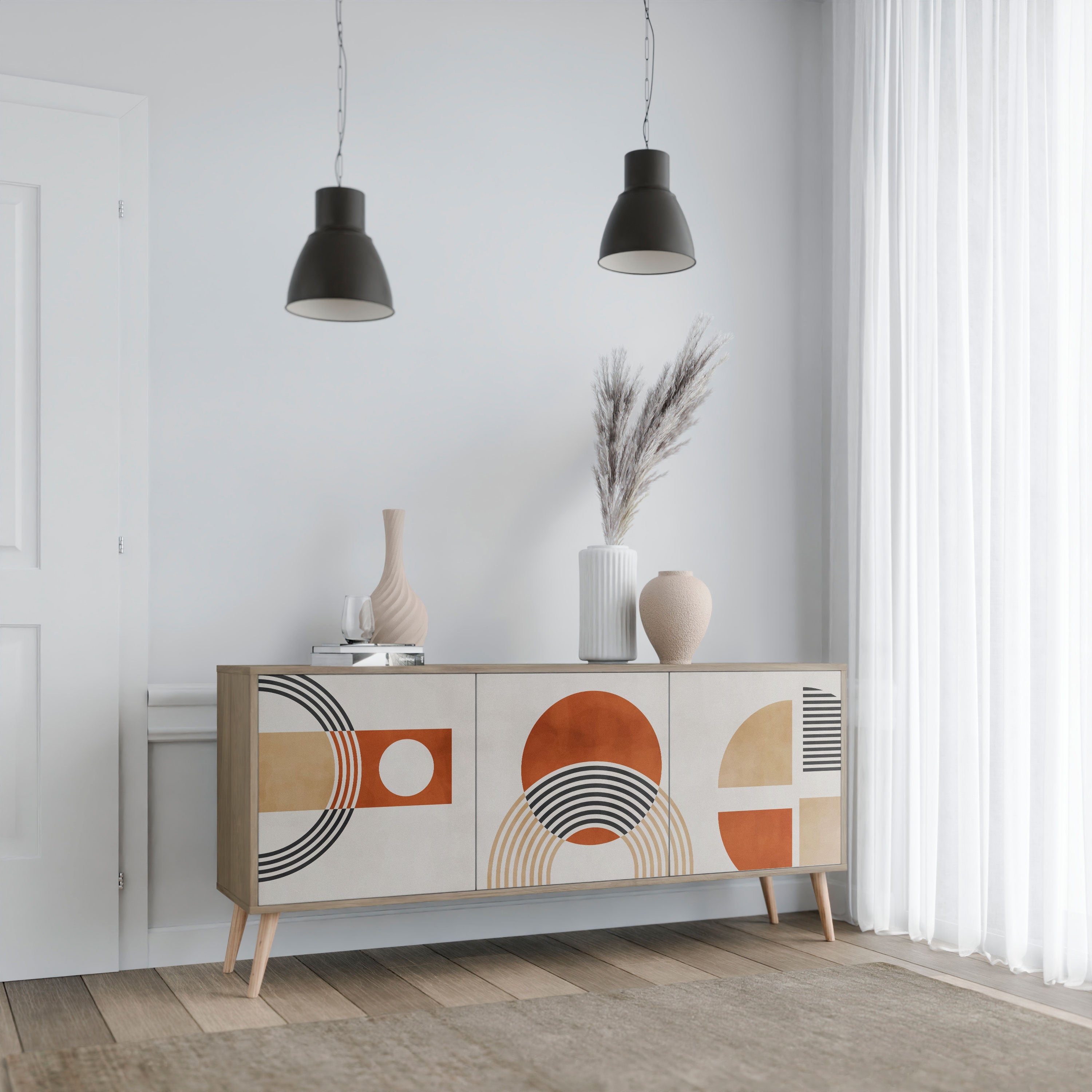 SPACE AROUND 3-türiges Sideboard in Eichenoptik