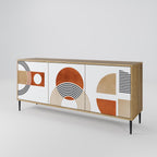 CIRCLE RHYTM 3-Door Sideboard in Oak Effect