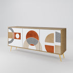 CIRCLE RHYTM 3-Door Sideboard in Oak Effect