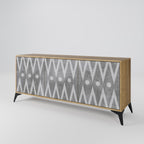 SHARP EDGES 3-Door Sideboard in Oak Effect