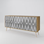 SHARP EDGES 3-Door Sideboard in Oak Effect