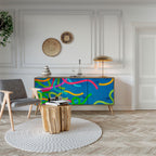 STREAMER TANGLE 3-Door Sideboard in Oak Effect