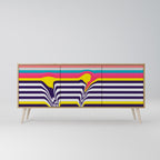 TONE COLLAPSE 3-Door Sideboard in Oak Effect