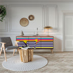 TONE COLLAPSE 3-Door Sideboard in Oak Effect