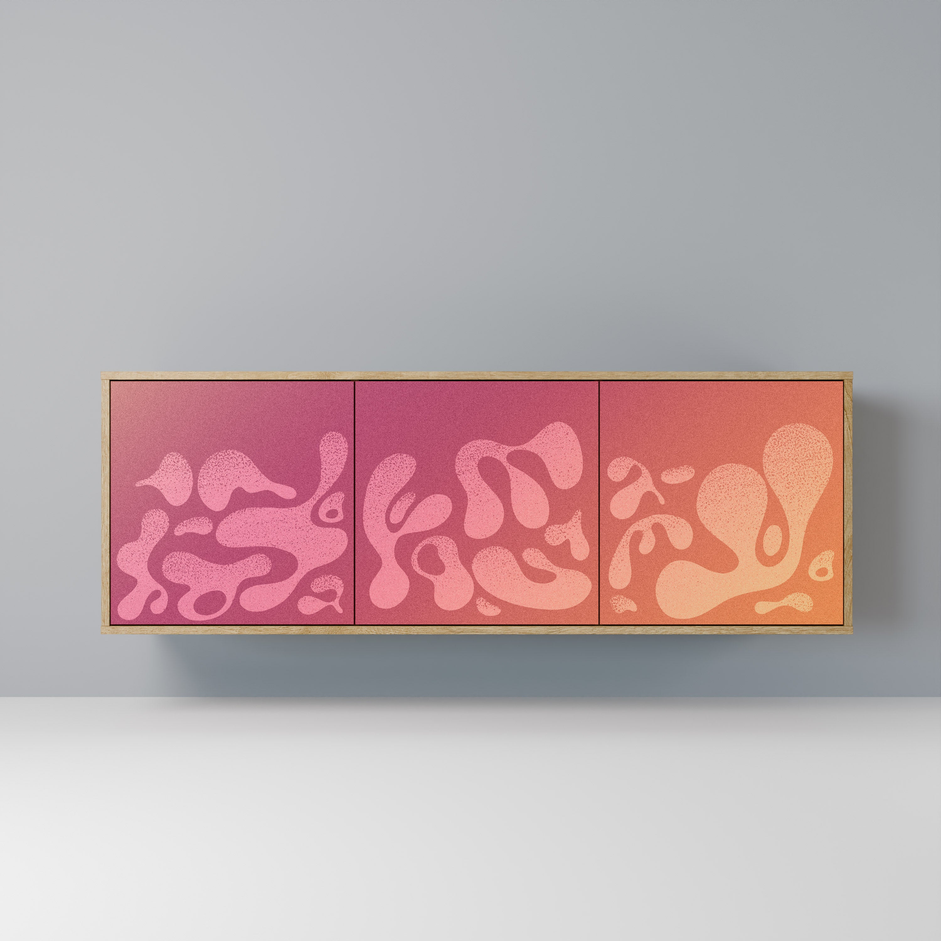 IRREGULAR PINK 3-türiges Sideboard in Eichenoptik