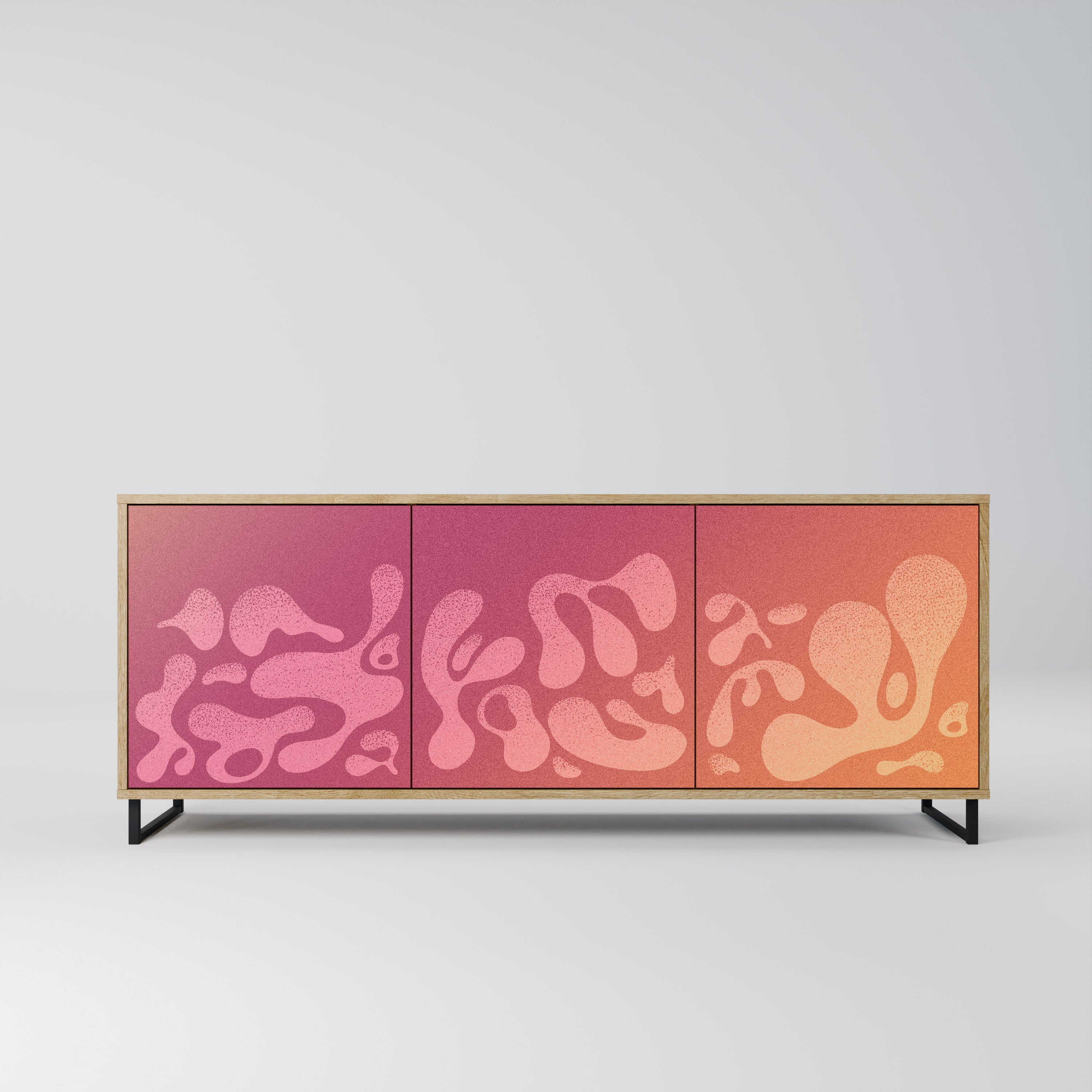 IRREGULAR PINK 3-türiges Sideboard in Eichenoptik