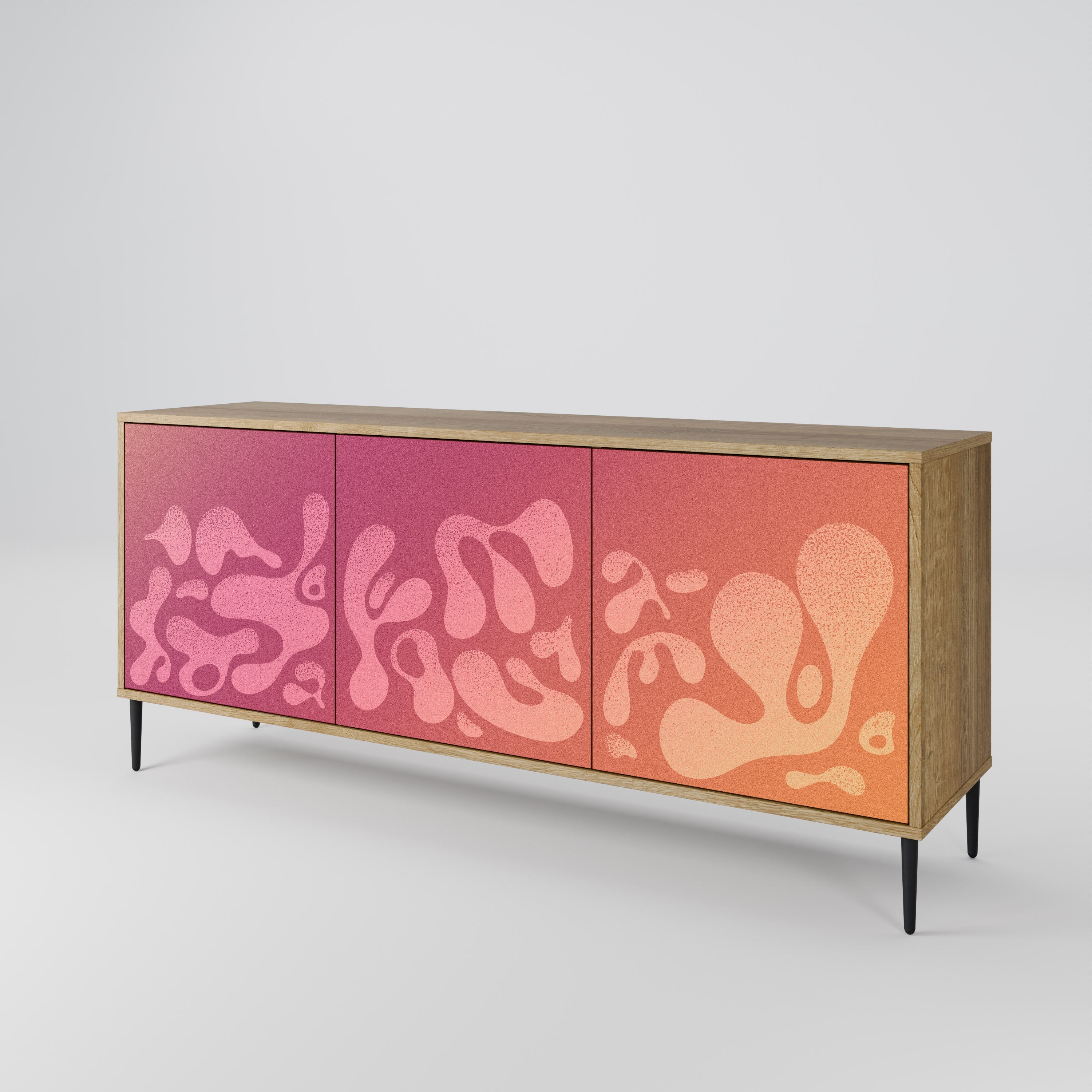 IRREGULAR PINK 3-türiges Sideboard in Eichenoptik