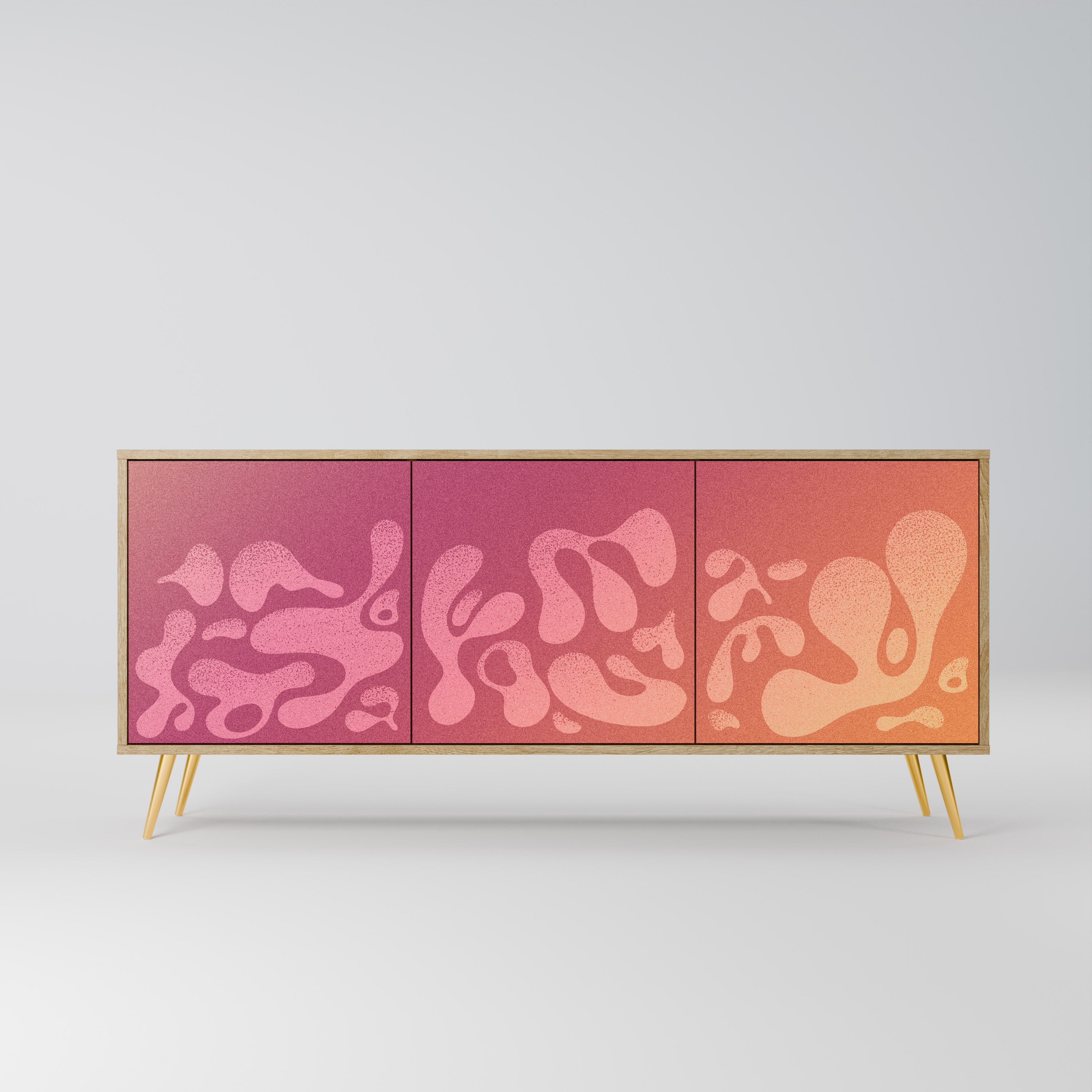 IRREGULAR PINK 3-türiges Sideboard in Eichenoptik